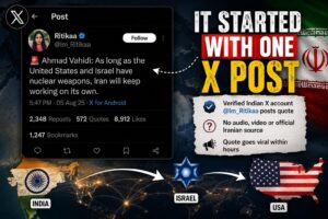 A false quote attributed to Iran’s Ahmad Vahidi went viral after an Indian X post was amplified by Israeli media and political figures.