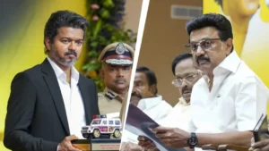 DMK accuses Vijay of changing his stand on delimitation after meeting Amit Shah, reigniting Tamil Nadu’s concerns over Lok Sabha representation.